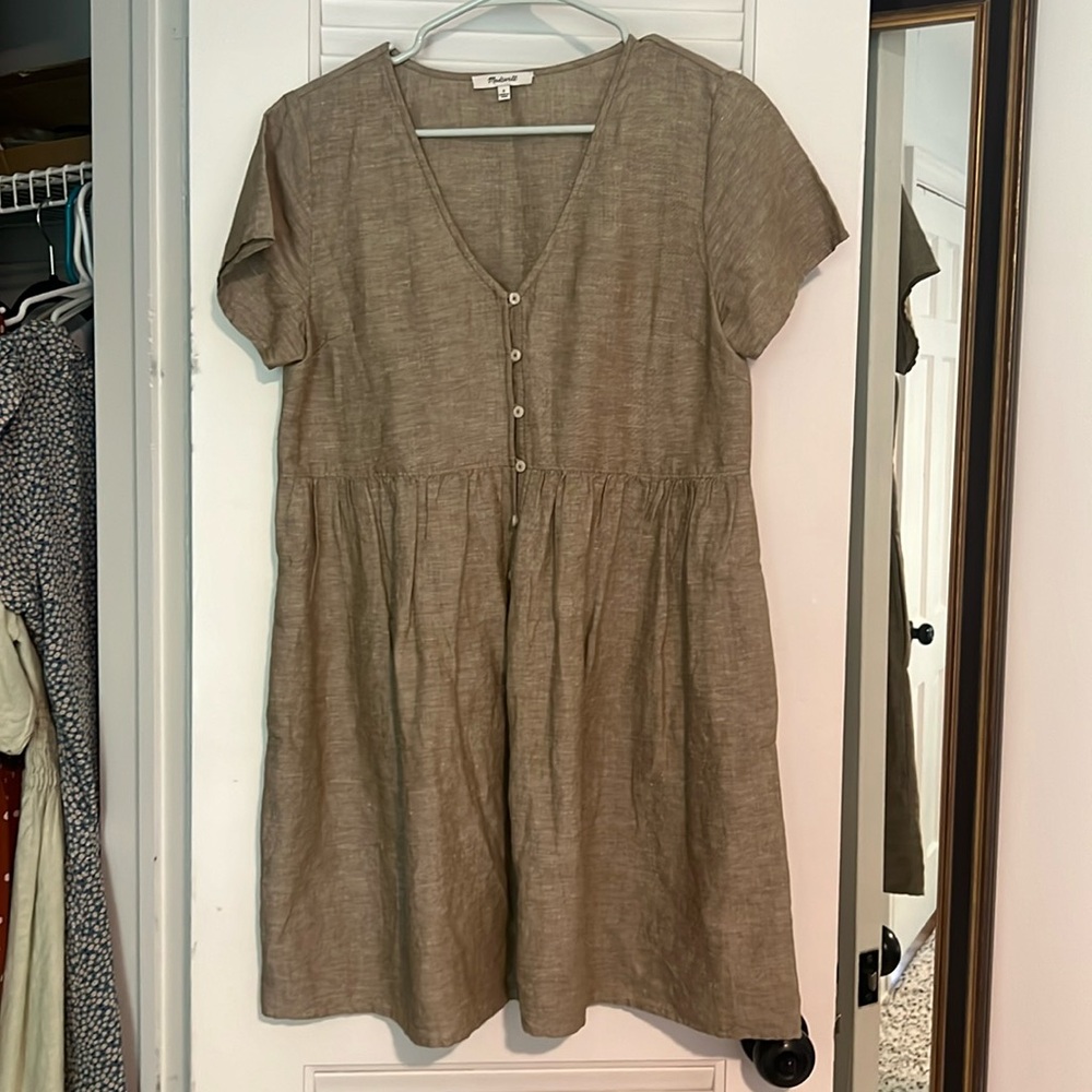 Madewell Linen Dress with Pockets